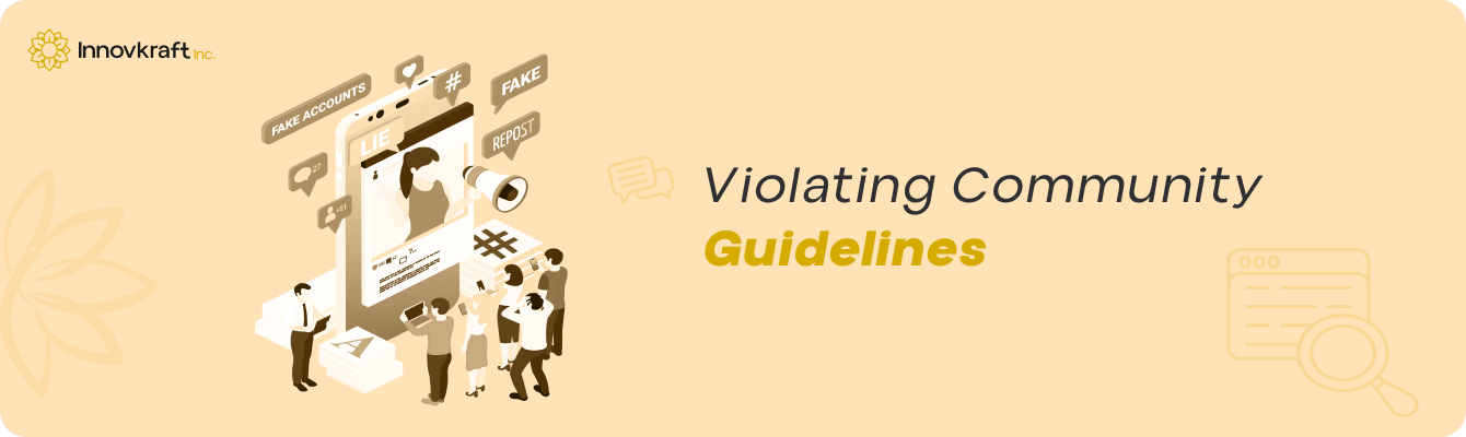 shadowban - violating the community guideliness