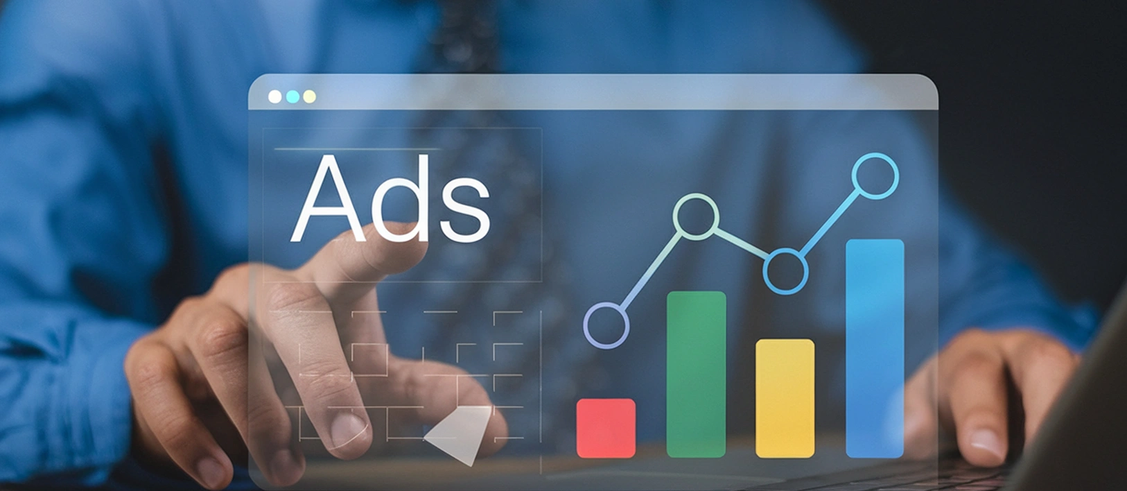 Online ad showing Google Ads results